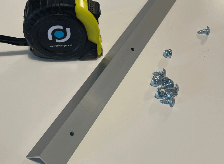 Drill Holes in Aluminum Angles - ALEX Drawer Desk