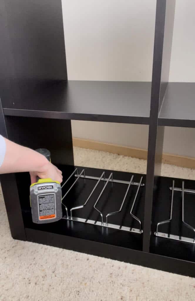 Attaching IKEA KALLAX Wine Bar
