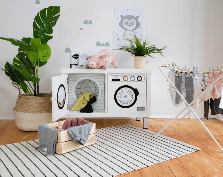 IKEA kids laundry room hack